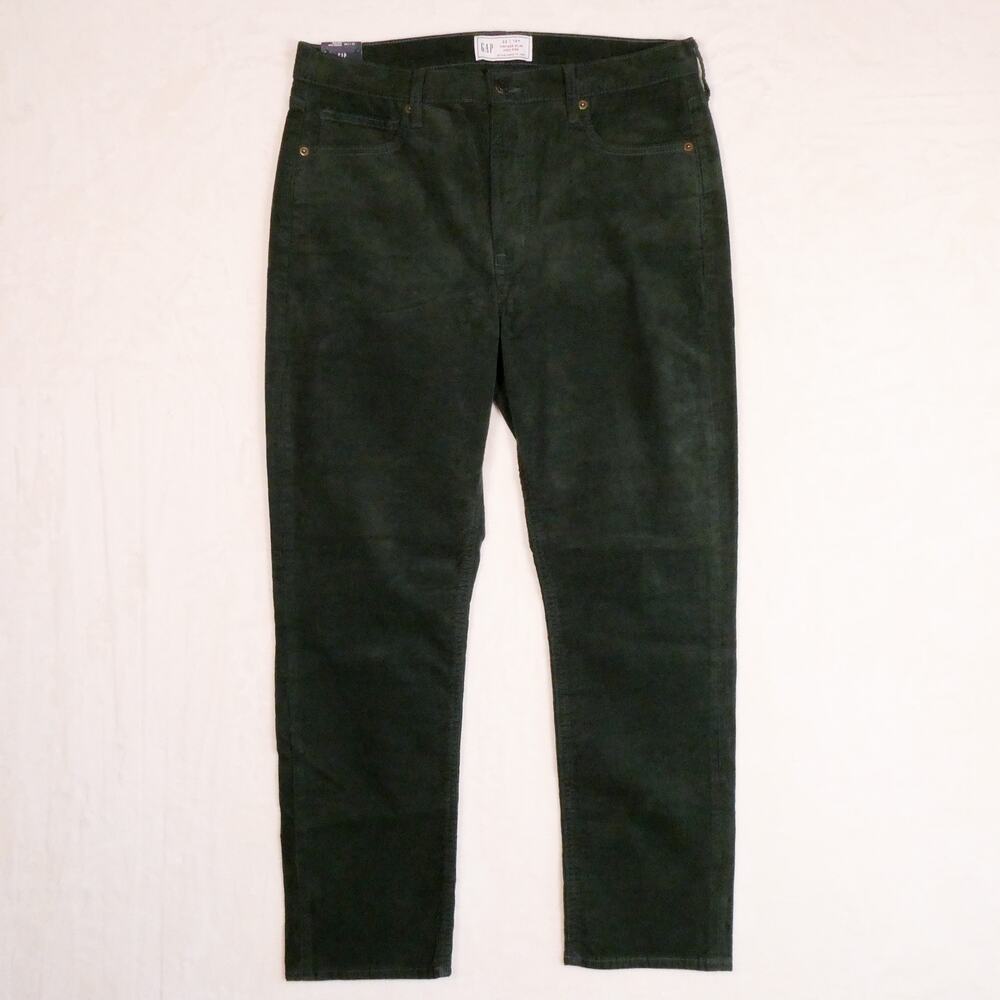 GAP Green Corduroy Vintage Slim High Rise Jeans Size 14 32 90s Academia NWT